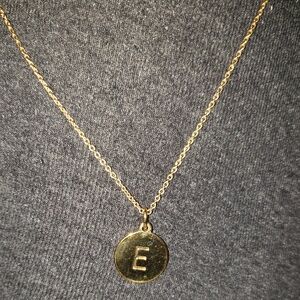 Kate spade gold platted chain initial E necklace